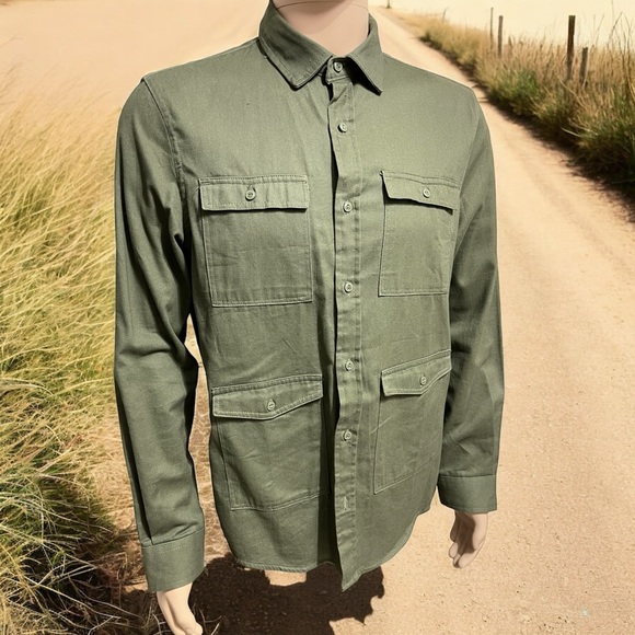 Brave Soul London Four Flap Pocket Utility Shacket - Picture 3 of 16